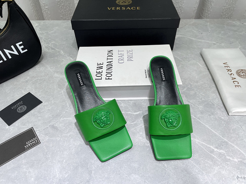 Versace Early Spring New Sastefang Leather Slipper 35-40-d72016d3